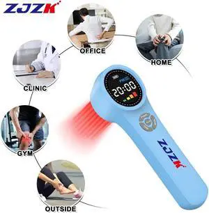ZJZK Low Level Laser Therapy Near Me 16X660Nm 4X810Nm 4X980Nm For Disc Herniation Cervical Vertebra Pain Handheld For Home Use Blue