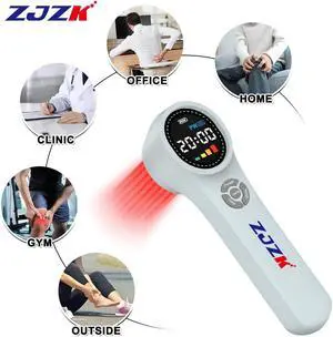 ZJZK Low Level Laser Therapy Near Me 16X660Nm 4X810Nm 4X980Nm For Disc Herniation Cervical Vertebra Pain Handheld For Home Use Grey
