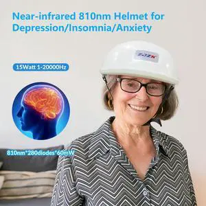 ZJZK Infrared Light Therapy Helmet 1-20000Hz For Cerebral Infarction  Parkinson Brain Head Helmet Can Increase Blood Flow