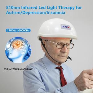 ZJZK 810Nm Photobiomodulation Laser Therapy Helmet For Depression Treatment Convenient For Home Use Improve Sleep