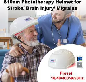 ZJZK Brain Treatment Infrared Light Helmet Parkinson Disease Therapy 280Pcs Led 810Nm For Dementia And Mental Disorders