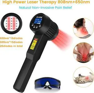 ZJZK Lllt Cold Laser 15X808nm 10X650nm Infra Red Light Treatment Best Infrared Light Therapy Devices With Led Display