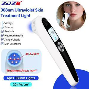 ZJZK Excimer Laser 308nm UVB Light Therapy Device Phototherapy At Home For Psoriasis Vitiligo 20mW/cm²,0~5J/cm²  adjustable