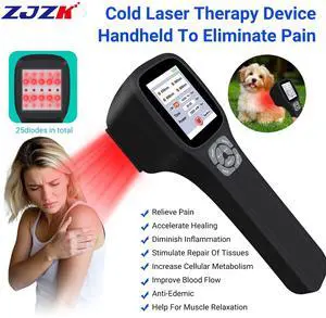 ZJZK Cold Laser Therapy Device, Infrared Red Light Laser Therapy for Joint, 650nm*10+808nm*5+905nm*5+980nm*5, Muscle Relax and Pain Relief, Pet Laser Therapy at Home for Human or pet Black