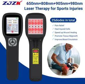 ZJZK Cold Laser Therapy Device, Infrared Red Light Laser Therapy for Dog Joint, 650nm*10+808nm*5+905nm*5+980nm*5 Muscle Relax and Pain Relief, Laser Therapy at Home