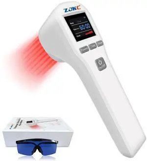 ZJKC Cold Light Therapy Wand For Ankle Shoulder Knee Elbow Hand 4x808nm +16x650nm Red Light Therapy Device For Human Pet, Near Infrared Light Therapy For Tissue Joint Pain Relief Muscle Recovery, Home