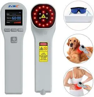 ZJKC Cold Light Therapy Wand For Ankle Shoulder Knee Elbow Hand 4x808nm +16x650nm Red Light Therapy Device For Human Pet, Near Infrared Light Therapy For Tissue Joint Pain Relief Muscle Recovery Home