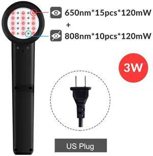 ZJZK 3W red light therapy Laser Therapy for Dogs use to manage pain inflammation and wound healing Photobiomodulation (PBM) 650nm*15+808nm*10 3W/3000mW