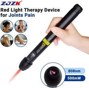 ZJZK 500mW 808nm LLLT Cold Laser Therapy Acupuncture Pen for Alleviate Muscle and Joint Pain and Restore Mobility