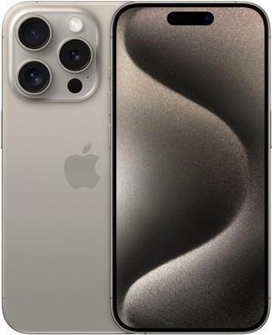 Apple iPhone 15 Pro 256GB Natural Titanium Fully Unlocked Smartphone - Premium 90% and Above Battery - Excellent