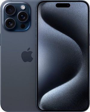 Apple iPhone 15 Pro Max 256GB Blue Titanium Fully Unlocked Smartphone - Premium 90% and Above Battery - Excellent