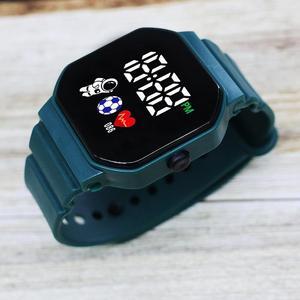 Ultra-Thin Digital Watch for Men Women - Dark Green