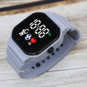 Ultra-Thin Digital Watch for Men Women - Gray