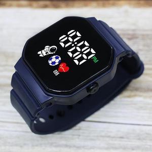 Ultra-Thin Digital Watch for Men Women - Dark Blue