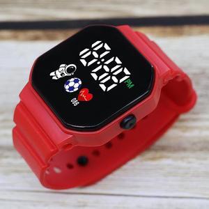Ultra-Thin Digital Watch for Men Women - Red