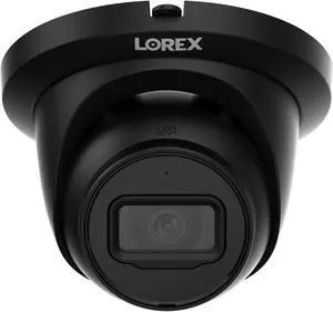 Lorex 4K 8MP IP Metal Dome PoE Wired Security Camera  Indoor/Outdoor IP67 Weatherproof, Color Night Vision, Long-Range IR, Smart Motion Detection (Person/Vehicle) & Listen-in Audio (Black)