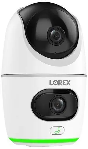 Lorex 2K Dual Lens Indoor Pan-Tilt Wi-Fi Security Camera (Cloud-Enabled)