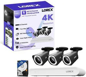 Lorex Connect (New App) | V-Series | 8Ch 4K NVR System | 3 IP PoE Cameras Lorex Connect (New App) | V-Series | 8Ch 4K NVR System | 3 IP PoE Cameras