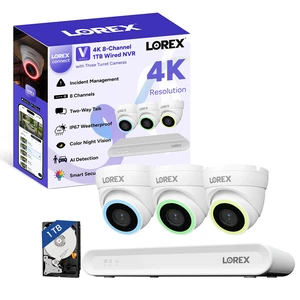 Lorex Connect (New App) | V-Series | 8Ch 4K NVR System | 3 V5 Dome PoE Cameras Lorex Connect (New App) | V-Series | 8Ch 4K NVR System | 3 V5 Dome PoE Cameras
