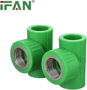 IFAN Plumbing Water Fitting PPR Tube Connector Brass Insert Thread PPR Fitting Tee