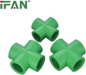 IFAN Wholesale Plastic Water Tube Fitting Cross Tee PPR Pipe Fitting