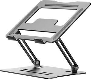 Adjustable Laptop Stand Foldable Portable Laptop Riser Holder for Desk Ergonomic Computer Stand for Laptop, Notebook Stand Holder Compatible with MacBook Pro,Air and All 11-17" Laptops,Grey