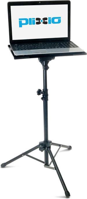 Plixio Adjustable Laptop Projector Stand - Portable Podium Tripod Mount, DJ Mixer Desk Computer Stand Tray and Holder (27" to 48")