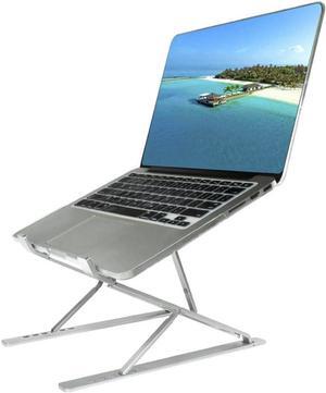 Laptop Stand for Desk, Aluminum Riser, Ergonomic, Slim, Adjustable, Foldable, Portable and Sturdy Holder for Your Notebook, Tablet, Mobile Device and All Type of Laptops (Silver)