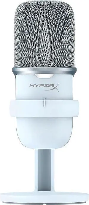 HyperX SoloCast  USB Condenser Gaming Microphone, for PC, PS5, PS4, and Mac, Tap-to-Mute Sensor, Cardioid Polar Pattern, Great for Streaming, Podcasts, Twitch, YouTube, Discord - White