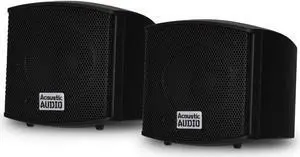 Acoustic Audio AA321B Mountable Indoor Speakers 400 Watts Black Bookshelf Pair
