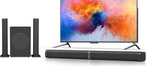 2 in 1 Separable Sound Bars for TV with Subwoofer, Bluetooth 5.0 Surround System for Home Theater, ARC/Optical/Aux/USB TV Speaker, Treble/Bass Adjust, 10 EQ Modes, Remote Included
