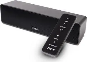 ZVOX AccuVoice AV100 Compact TV Soundbar Speaker with 6 Levels of Voice Boost, Black