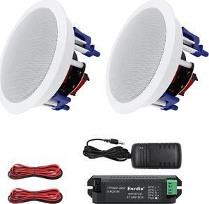 5.25 Inch Bluetooth Ceiling Speakers Home Recessed Speaker System 300 Watts Suitable for Humid,Kitchen,Bedroom,Bathroom,Covered Patio (A Pair)