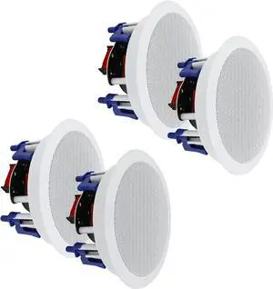 Herdio in Ceiling Speakers 2 Way 5.25" 600 Watts Passive Wired Flush Mount for Home Theater Living Room Office Covered Porches(2Pairs, Paintable-Grille) Herdio in Ceiling Speakers 2 Way 5.25" 600 Watts Passive Wired Flush Mount for Home Theater Living Room Office Covered Porches(2Pairs, Paintable-Grille)