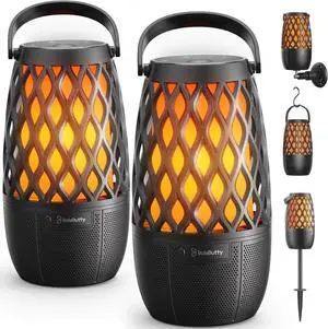 Upgraded Outdoor Speakers Gift for Men Bluetooth Speaker with lights Multi-Sync up to 100 Speakers Auto-Pairing HD Stereo Sound Cool Tech Gadgets for Him IPX5 Waterproof for Outside|Patio|Porch