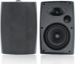 6.5 Inch Outdoor Speakers Wall-Mounted 400W Black - Weatherproof and High-Performance Audio Solution