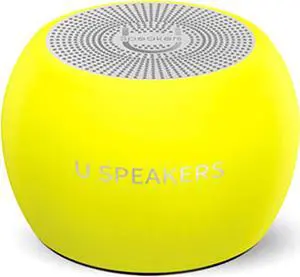 U Boost Speaker | Glow in Dark | Stylish Small Portable Wireless Bluetooth 5.0 | Built-in Mic & Remote Shutter | Perfect Speaker for Parties, Travel! Rich Sound & Big Bass | Glow Yellow