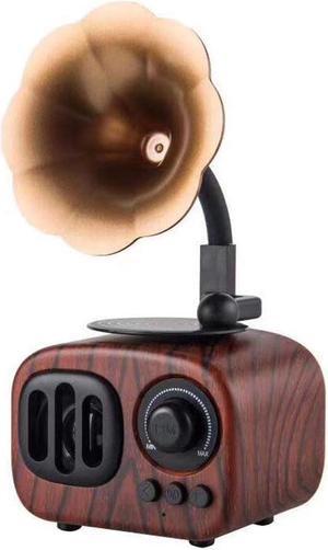 Tipmant Mini Classic Wireless Bluetooth Speaker Stereo Audio Retro Vintage Record Player Model Home Room Decor