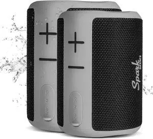 Spark Mini Bluetooth Portable Speaker Indoor Outdoor Wireless Speaker, Compact Travel Speaker | IPX7 Waterproof, 10+ Hour Playtime | TWS Dual Pairing, Birthday Gift