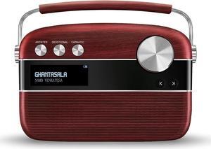 Saregama Carvaan Telugu - Portable Music Player with 5000 Preloaded Songs, FM/BT/AUX (Cherrywood Red)