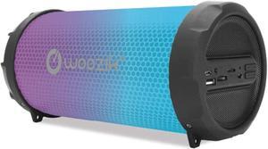 Rockit Go / S213 LED Bluetooth Speaker, Wireless Boombox Indoor/Outdoor with FM Radio,Micro SD Card, USB, AUX 3.5mm Support, Rechargeable Battery, Strap for Travel, Great for Parties! (Black)