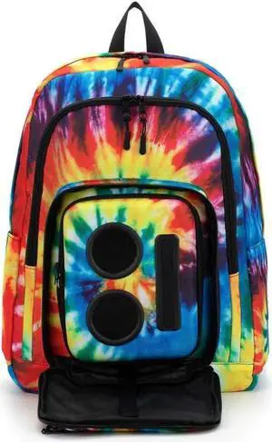 Super Real Business Bluetooth Speaker Backpack With 20-Watt Speakers & Subwoofer for Parties/Festivals/Beach. Rechargeable, Works with iPhone & Android (Tie Dye, 2024 Edition)