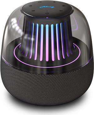 LED Bluetooth Speakers, 8 Light Modes, Super Bass & 360° HD Sound, APP Control, Built-in Microphone for Easy Calls, Bluetooth 5.3 Speakers, TWS Pairing for Home, Party, Camping, Travel