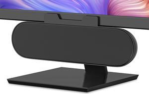 Computer Speakers for Desktop Monitor,Single USB Speakers for Desktop PC,Laptop Speaker with Loud Sound,Volume Control Easily Clamps to Monitors(USB-C to USB Adapter Included) (Black)