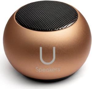 U Mini Speaker | Stylish Portable Wireless Bluetooth 5.0 with Built-in Mic & Remote Shutter | Perfect Mini Speaker for Home, Parties, Activities! Small Device, Rich Sound | Rose Gold