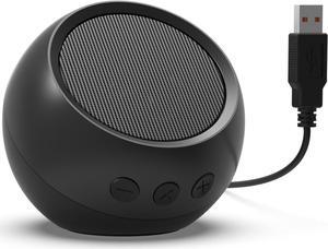 [Single] USB Computer Speakers for Desktop, PC, Laptop, Small Plug-N-Play Speakers with Crystal-Clear Sound, Loud Volume, Rich Bass, Direct Volume Control