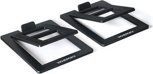 C-1 Desktop Speaker Stands for Small SpeakersTilted Tabletop Steel Computer Speaker Stands(Pair)L15.2 x W11.4 x H3.8 Centimetres (Black)