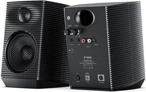 FiiO SP3 Powered HiFi Active Desktop Speakers - 80W Stereo Computer Speakers and Home Music Sound System with AUX Audio/RCA, 2-Way (Black)