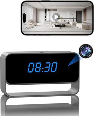 Hidden Camera Clock, FHD 1080P Spy Camera, WiFi Wireless Nanny Cam for Home Indoor Security, Strong Night Vision