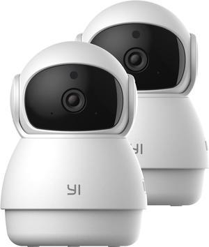 YI 2pc 2K Dome Security Camera 24G Smart Indoor Pet Monitoring Cam with Night Vision 2Way Audio Motion Detection Phone APP Compatible with Alexa and Google Assistant